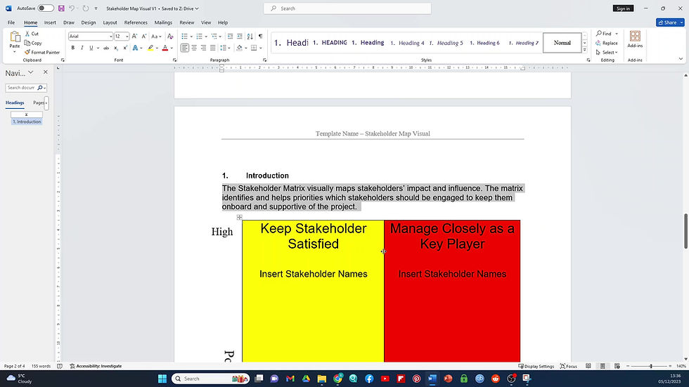 Miniatura: Stakeholder Map Matrix Video