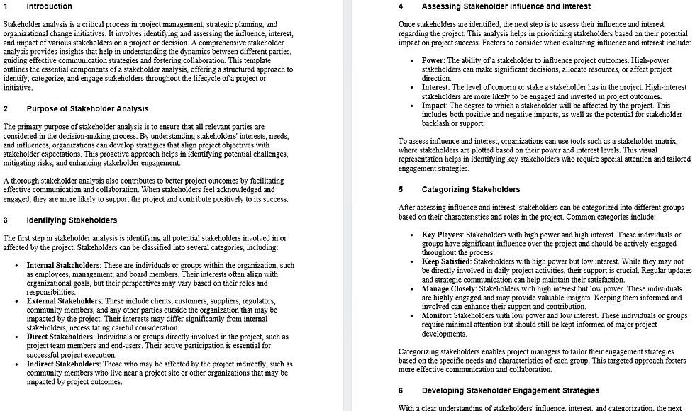 Stakeholder Matrix Analysis Guide