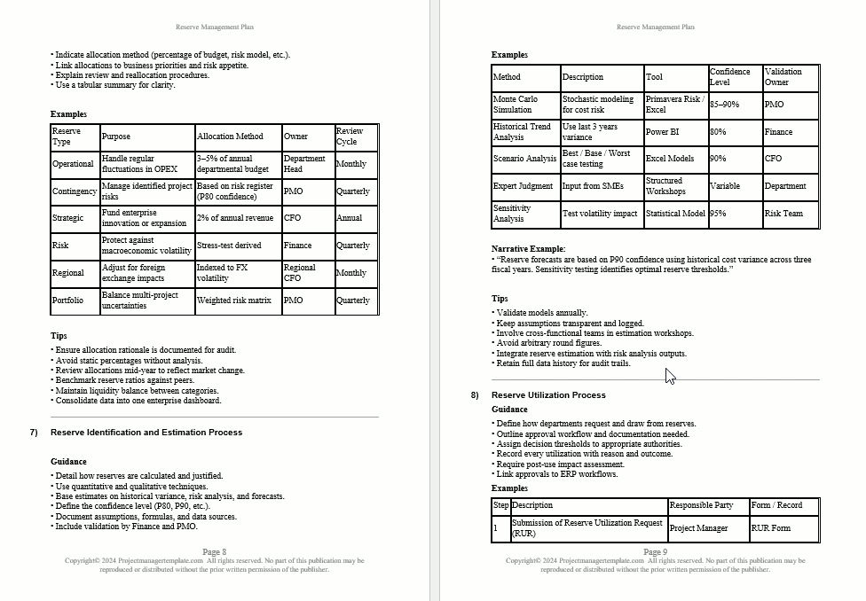 Thumbnail: Reserve Management Template