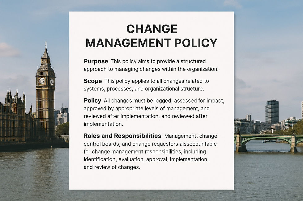 Change Management Policy Template