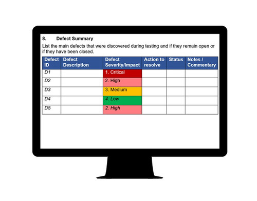 Test Completion Report Example Test Completion Report (TCR) (Word) | Project Templates