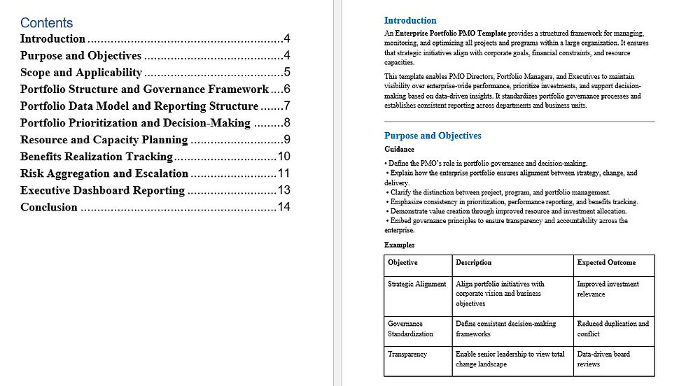 Miniatura: PMO Enterprise Template