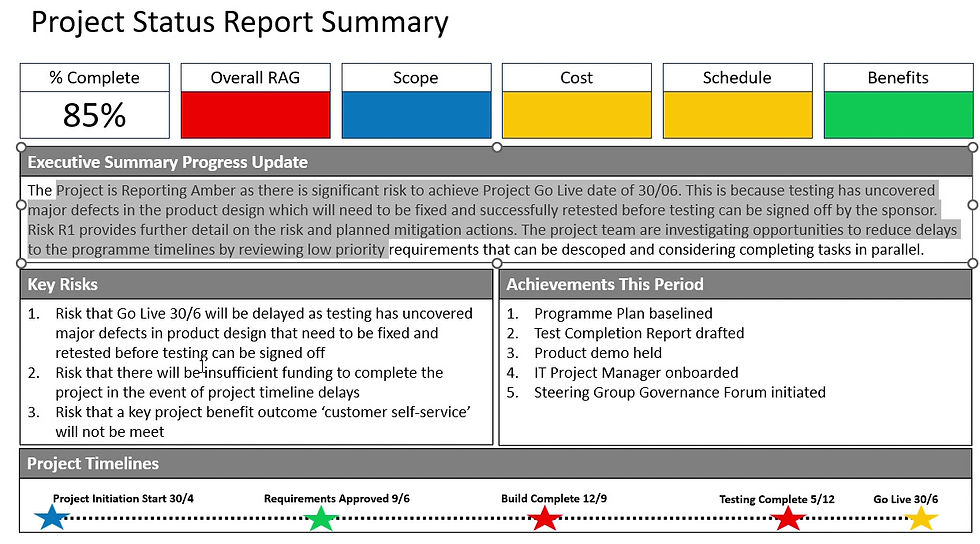 Miniatura: Project Status Report Summary Template Video
