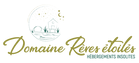 Logo domaine Rêves Étoilés, bulle, cabane, étoiles