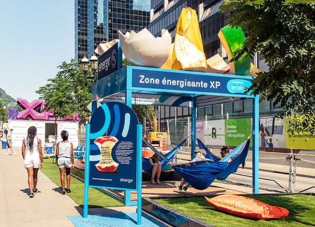 Activation de marque, promo, Énergir, zone énergir, hamac centre-ville