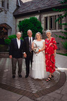 Wedding Photo in Chicago showing the couple and family