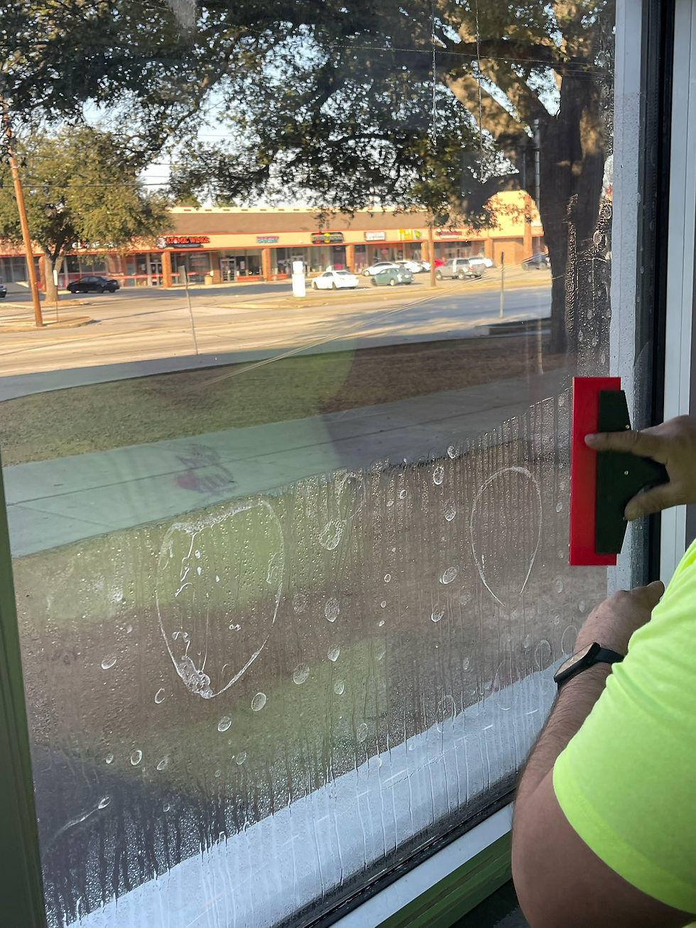 Window Tint Being Installed by K&M Window Solutions 