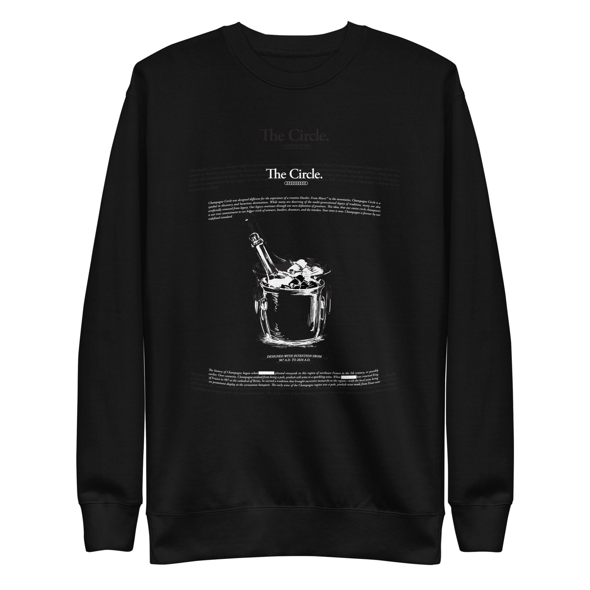 Champagne Circle "Champagne on Ice Blurred Vision" Sweatshirt
