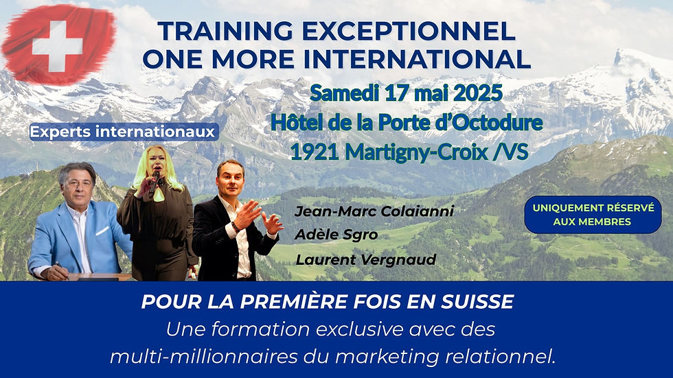 Training exceptionnel One More Suisse
