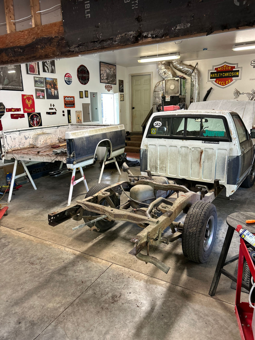 Disassembly Progress of 1989 S10 Chevrolet 2WD Truck for restoration