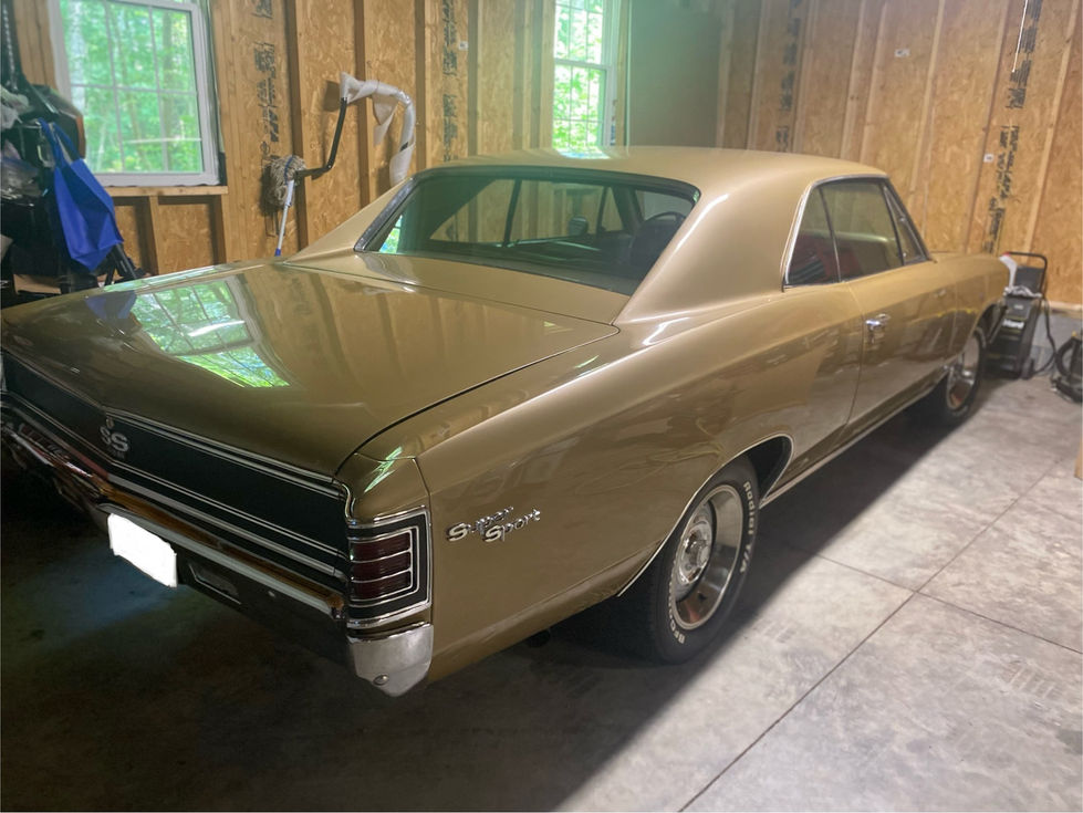 View from rear of 1967 Chevrolet Chevelle SS