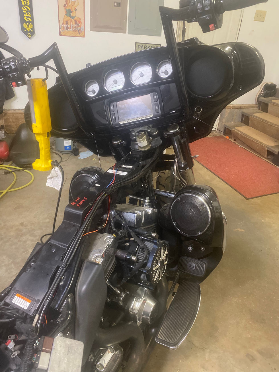 Harley Davidson Motorcycle Fender & Wiring Harness Replacement Pictures