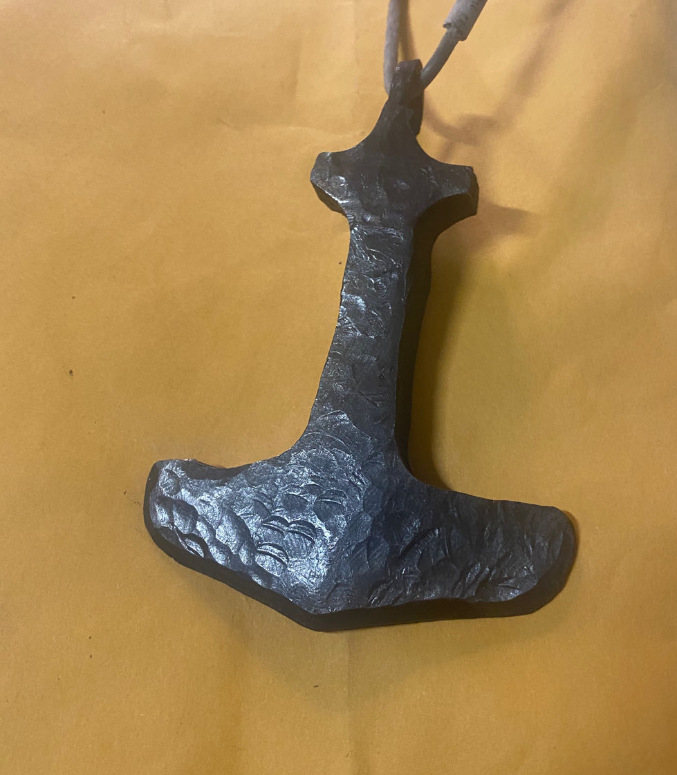 Mjolinir Welded and Hand Forged Pendant / Ornament Pictures