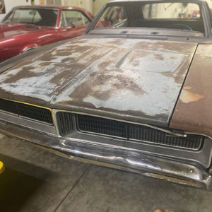 Front end of 1969 Dodge Charger to be restored