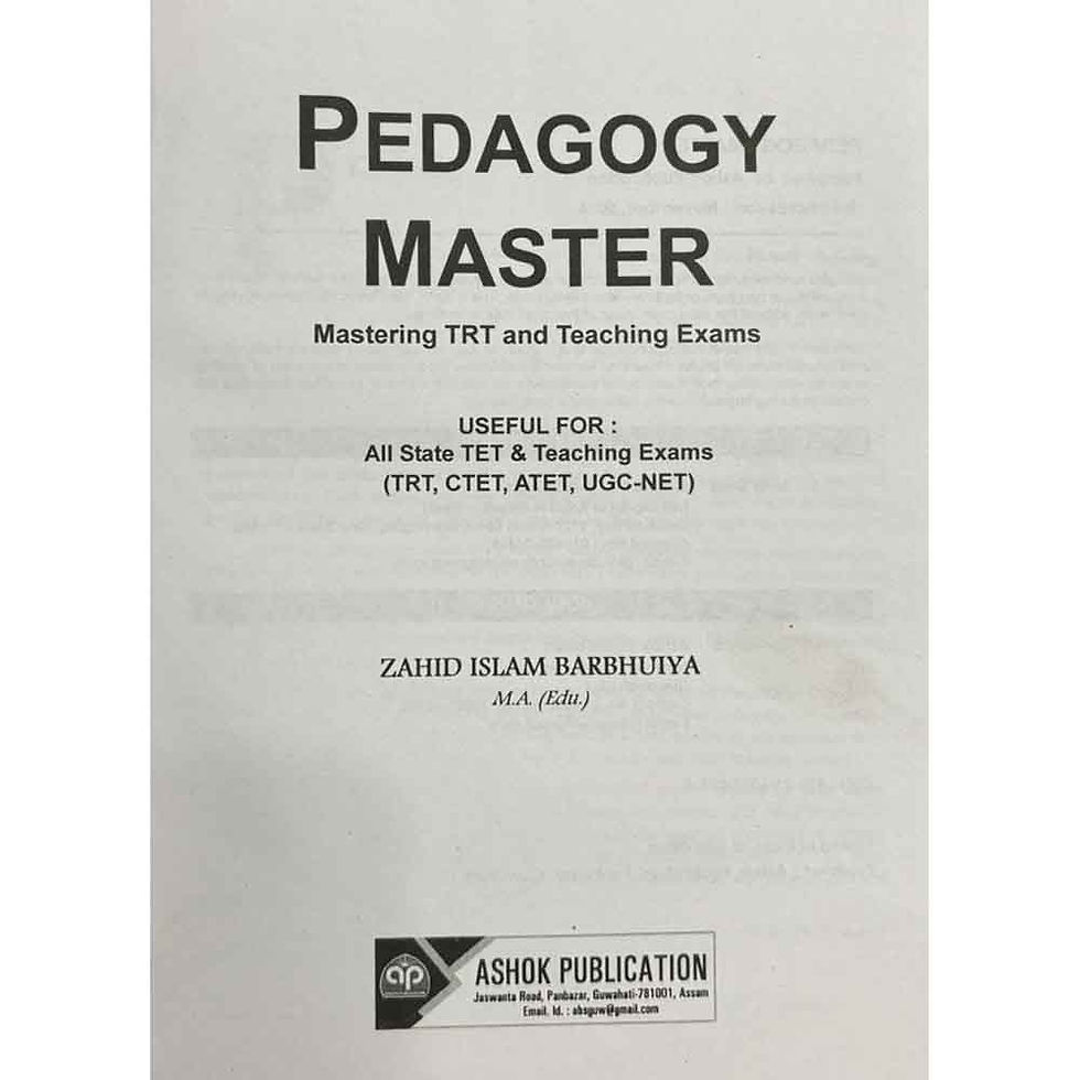 Thumbnail: Pedagogy Master By Zahid Islam Barbhuiya: Useful for TET, CTET, UGC-NET, etc.