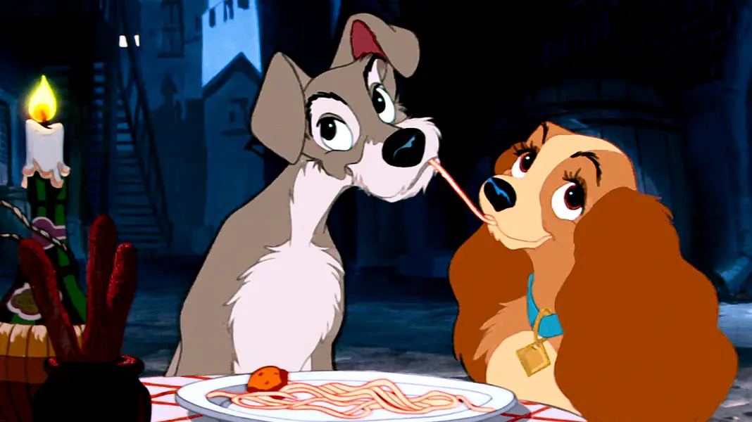 Dividir um macarrão com a Dama e o Vagabundo