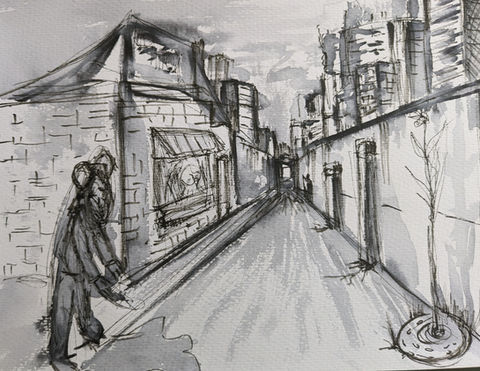 a4 ink paper sumi-e