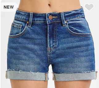 Low Rise Cuffed Shorts
