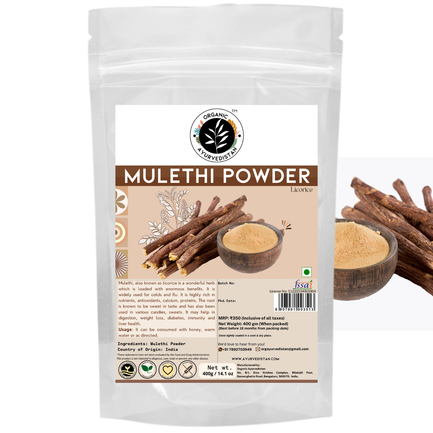 Muelthi powder front