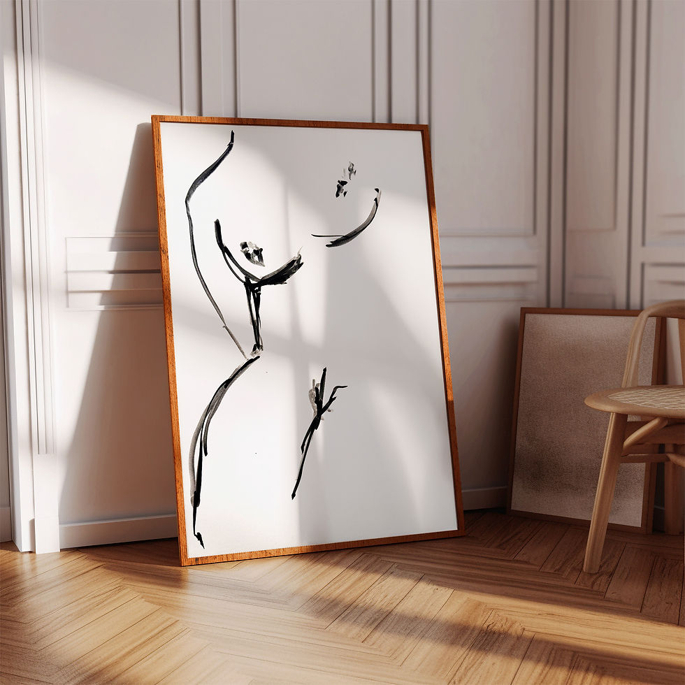 Thumbnail: Nude Sketch Print  8 x12"  | 20 x 30 cm
