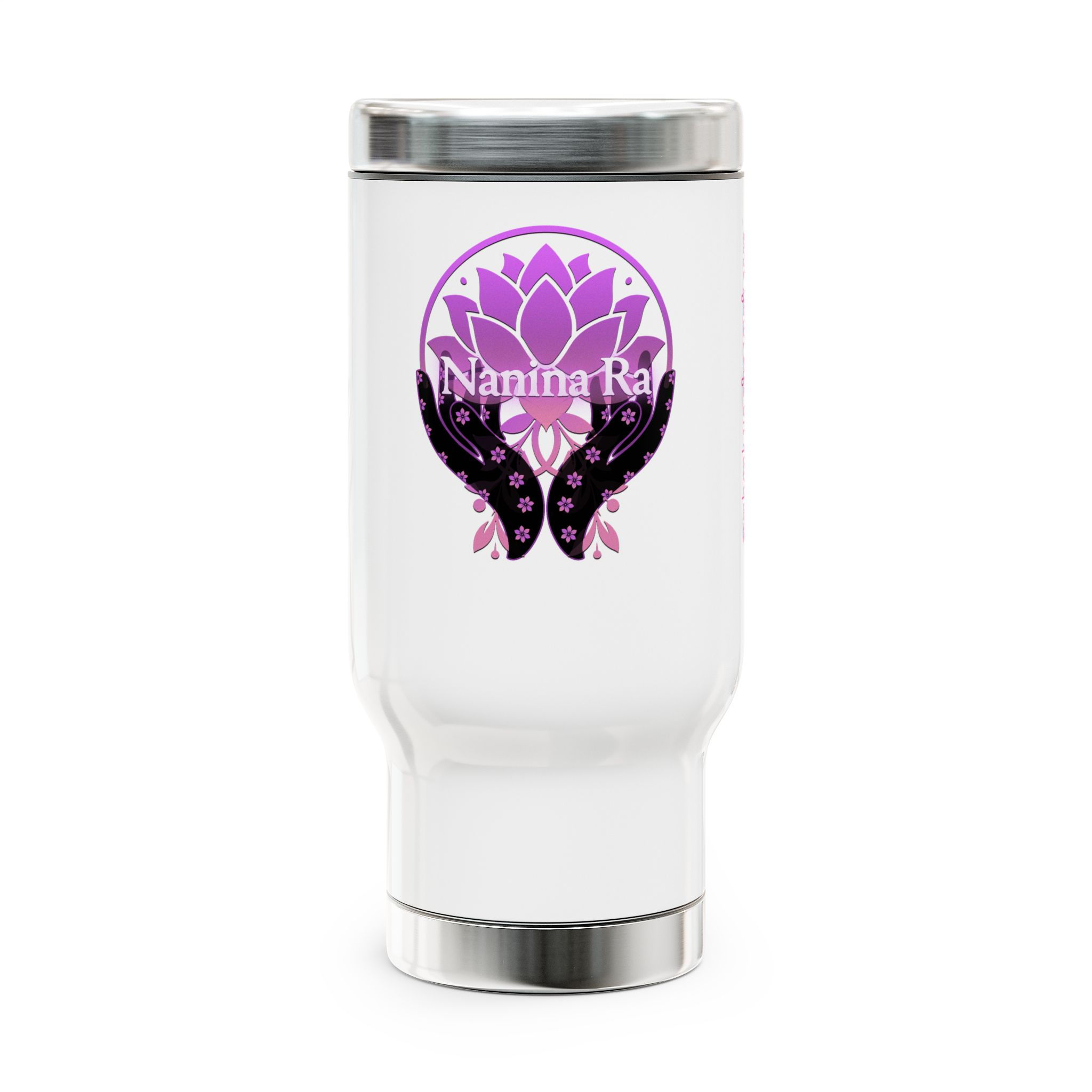 Stylish Stainless Steel Travel Mug, Motivational Travel Cup