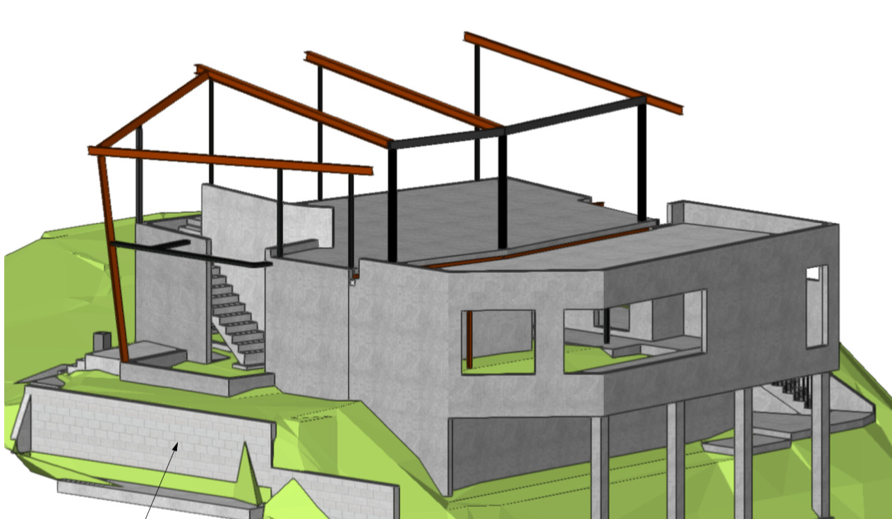 Precast Concrete&nbsp;House  Construction Render