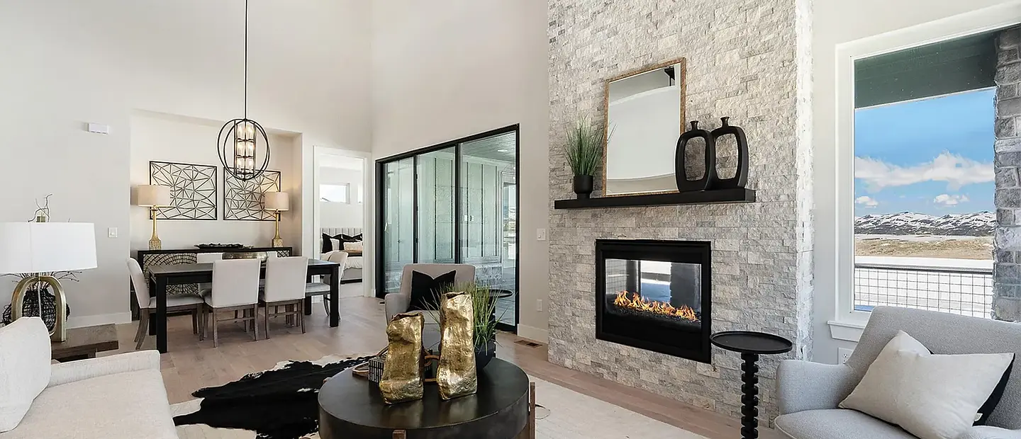 Staged living room
