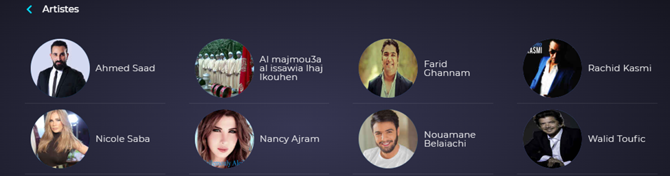  Rubrique Artistes sur Zikplay