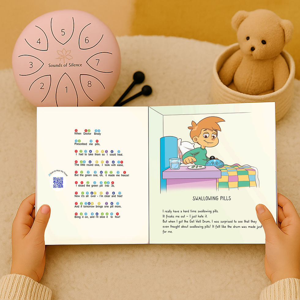 Musical gift set with songbook and drum – beginner-friendly