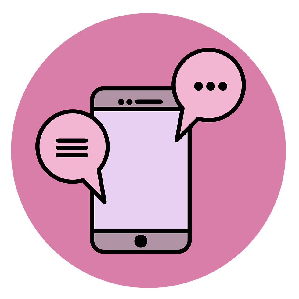 Digital marketing tips using a phone with messaging icons