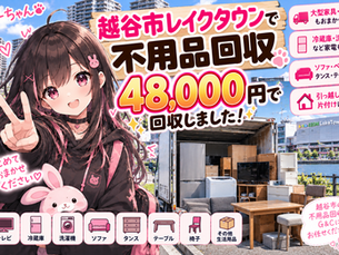 越谷市レイクタウンで不用品回収|家具・家電をまとめて48,000円で回収した事例