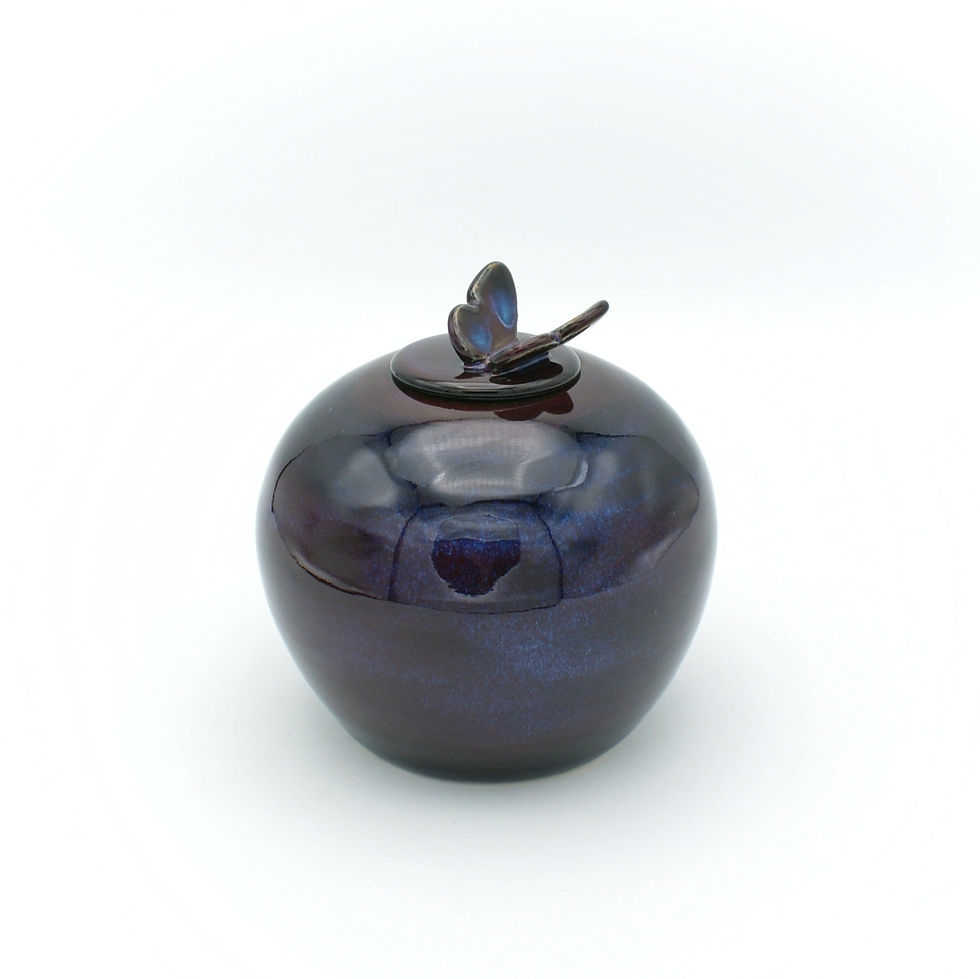 Mini urn vlinder paars/blauw