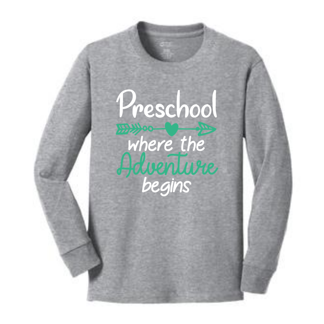 Adventure Begins Adult Long Sleeve