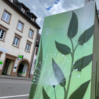 Graffiti Blüten und Blätter