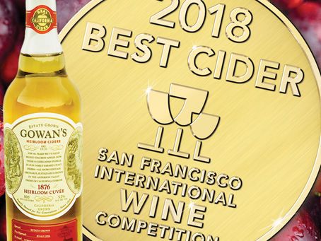 Best Cider Double Gold to Gowan's '1876' Heirloom Cider