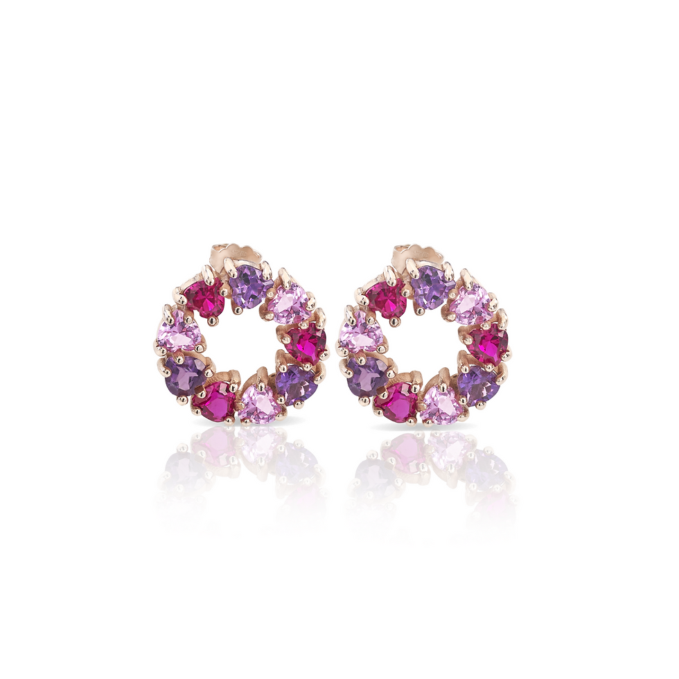 Orecchini oro 18 kt e quarzi - Art 3153