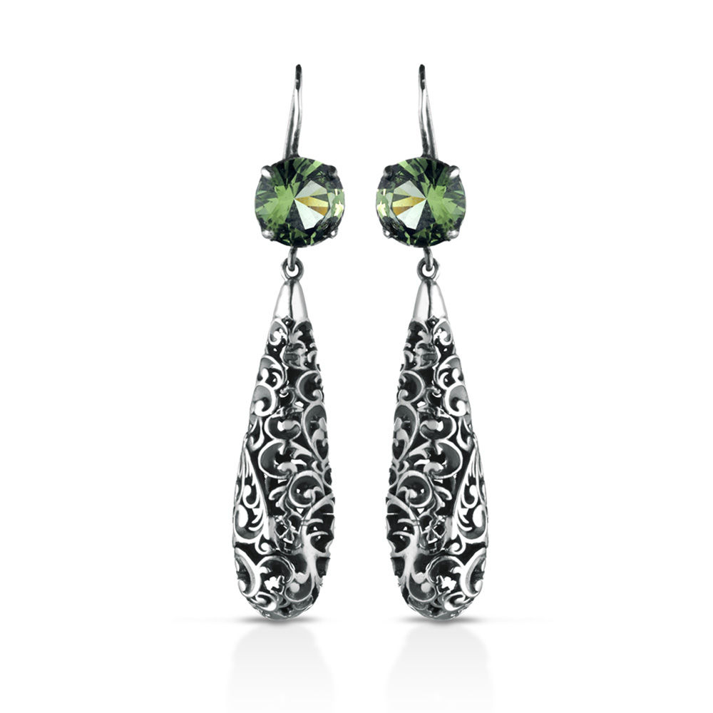 Orecchini in argento 925 pietre naturali o quarzo - Art 2095