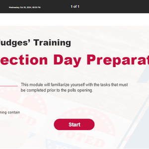 Pre-Election Day Preparation