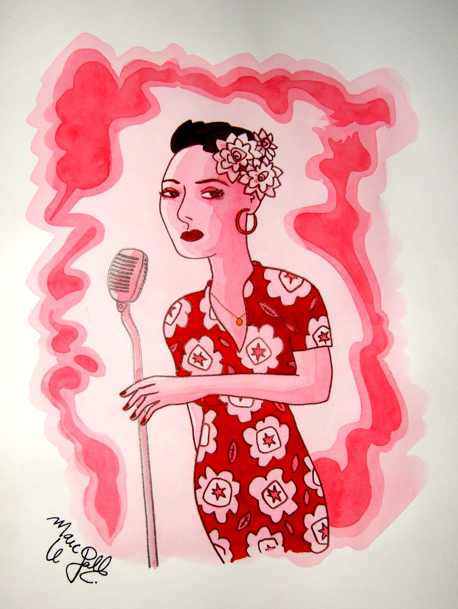 Lady in satin