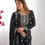 Thumbnail: Stylish Black Color Chinon Silk With Embroidery Work Suit