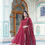 Thumbnail: Designer Red Colour Jcard Butti Designer Long Gown For Women