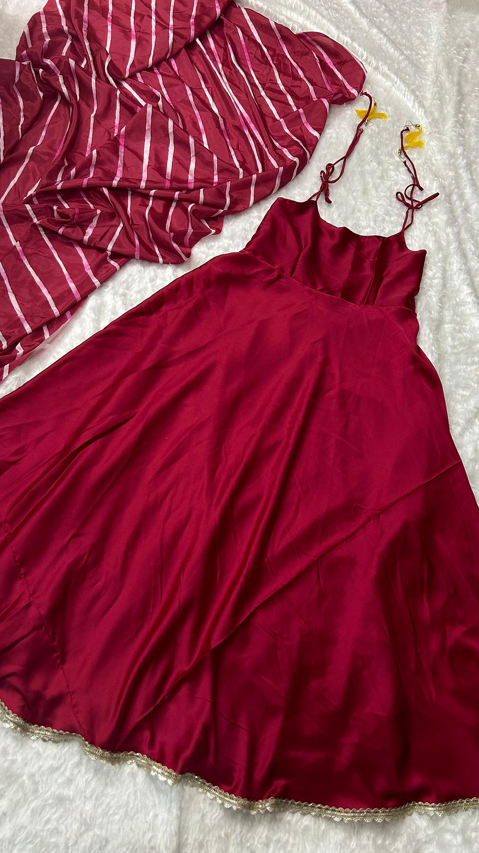Classy Designer Japan Satin Silk Wear Long Gown For Girls