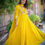 Thumbnail: Beautiful Yellow Colour Foux Gorgette With Sequence Work Long Gown