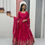 Thumbnail: Pretty Rani Pink Colour Georgette With Thread And Heavy Sequence Work Long Gown