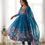 Thumbnail: Attractive Digital Printed Organza Wear Long Dress For Girls