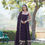 Thumbnail: Purple Wine Colour Embroidery With Sequence Work Long Gown
