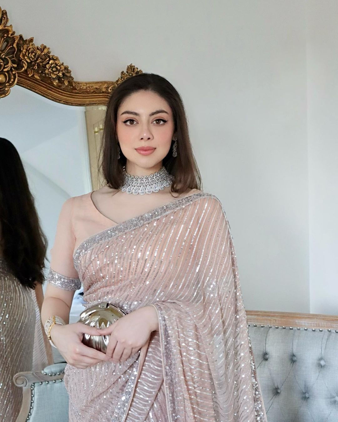 Wedding Wear Heavy Sequence Work Designer Saree For Women Wear