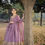 Thumbnail: Good Looking Lavender Colour Roman Silk Sequence With Embroidery Work Gown