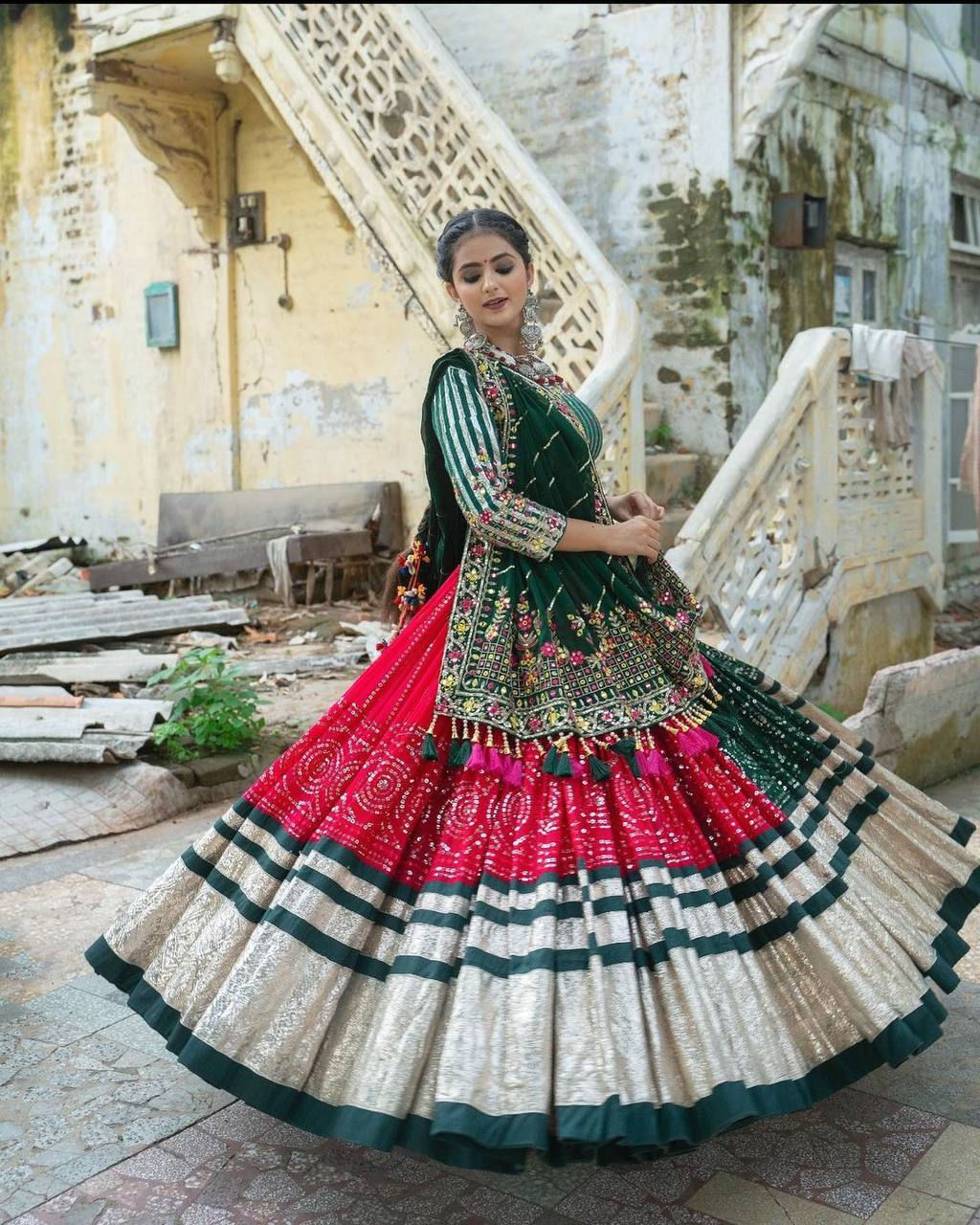 Amazing Real Mirror Work Navratri Wear Lehenga Choli