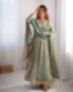 Sea Green Color Gown